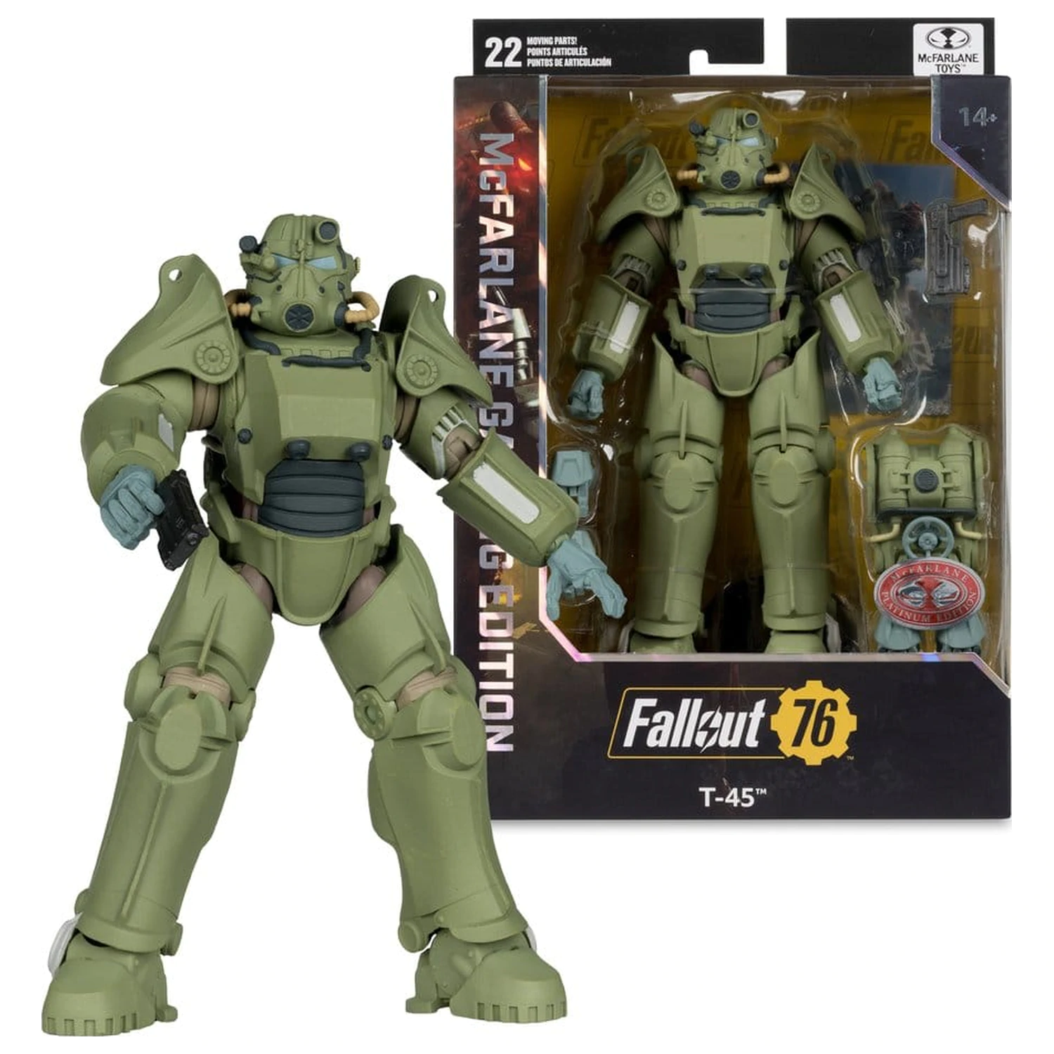 Fallout 76 Gaming Edition Akcijska figura T-45 Military Armor (Red Platinum Edition) 20 cm fotografija proizvoda