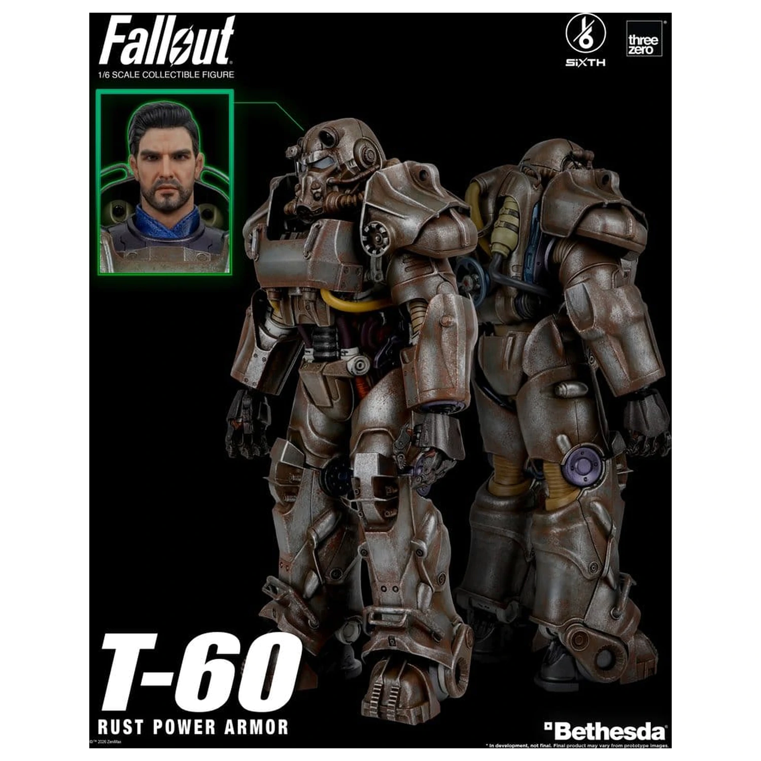 Fallout akcijska figura 1/6 T-60 Rust Power Armor fotografija proizvoda