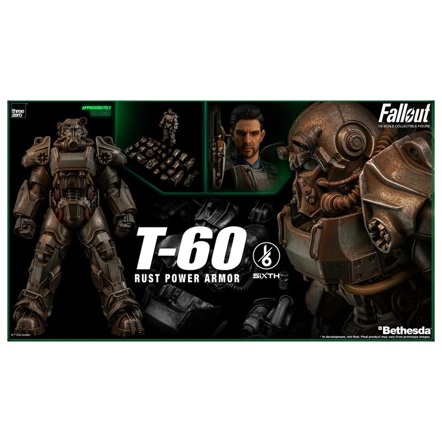 Fallout akcijska figura 1/6 T-60 Rust Power Armor fotografija proizvoda