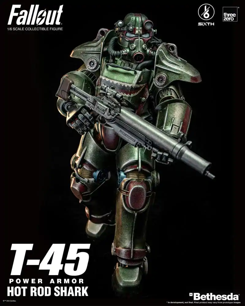 Fallout FigZero akcijska figura 1/6 T-45 Hot Rod Shark Power Armor 37 cm fotografija proizvoda