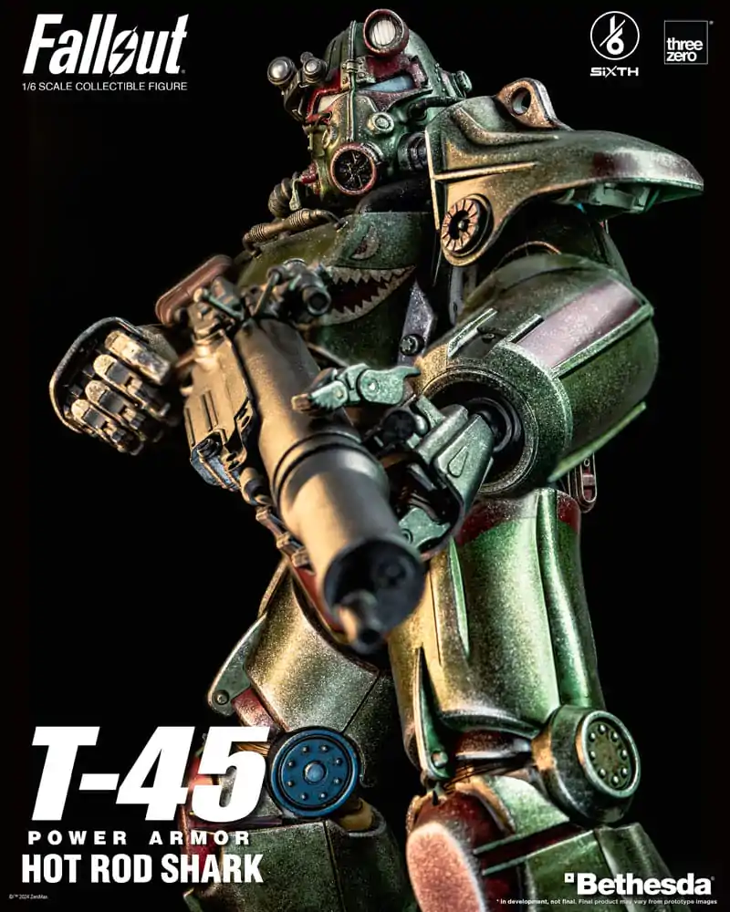 Fallout FigZero akcijska figura 1/6 T-45 Hot Rod Shark Power Armor 37 cm fotografija proizvoda