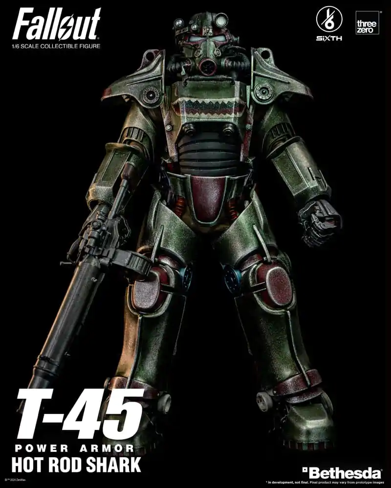 Fallout FigZero akcijska figura 1/6 T-45 Hot Rod Shark Power Armor 37 cm fotografija proizvoda