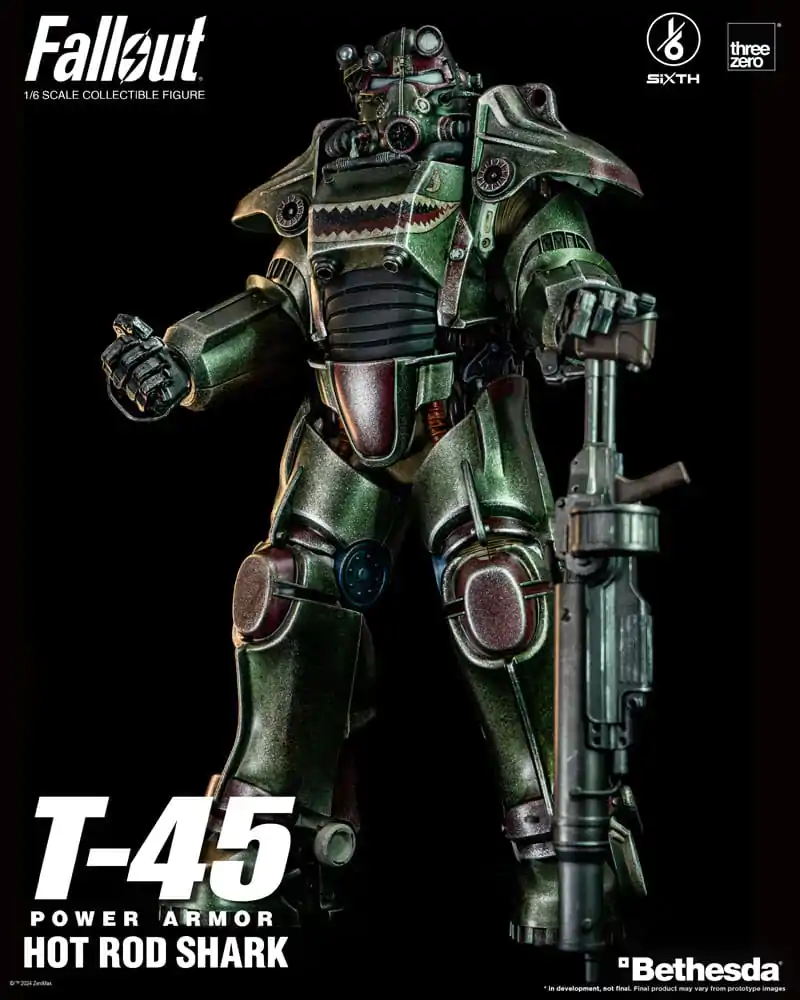 Fallout FigZero akcijska figura 1/6 T-45 Hot Rod Shark Power Armor 37 cm fotografija proizvoda