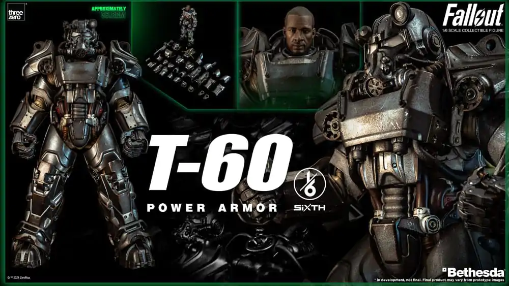 Fallout FigZero akcijska figura 1/6 T-60 Power Armor 37 cm fotografija proizvoda