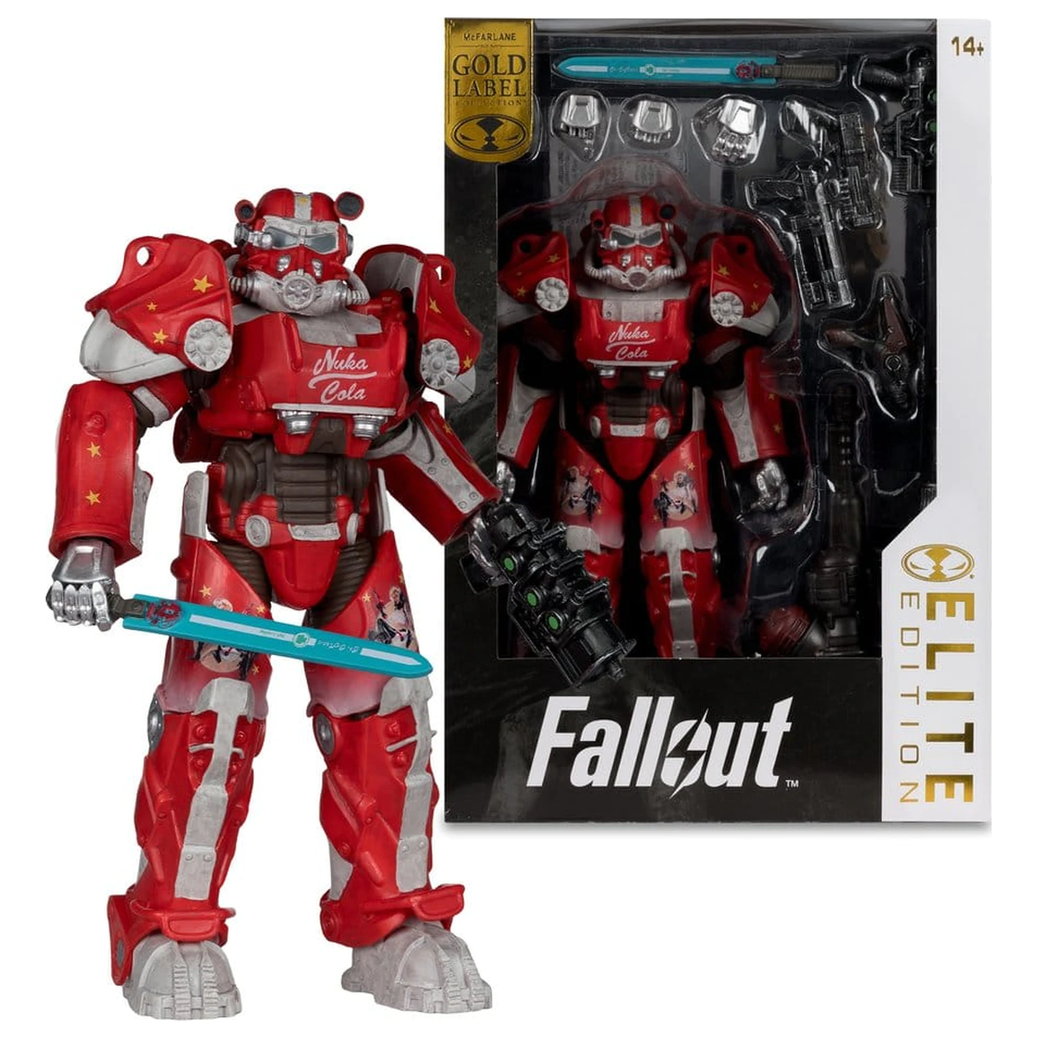Fallout McFarlane Elite Edition Akcijska figura Fallout 76 Nuka Cola T-60 (Gold Label) 19 cm fotografija proizvoda
