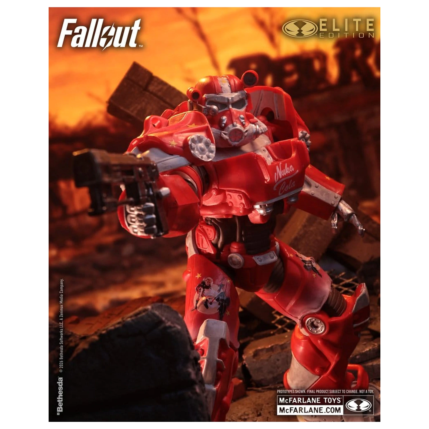 Fallout McFarlane Elite Edition Akcijska figura Fallout 76 Nuka Cola T-60 (Gold Label) 19 cm fotografija proizvoda