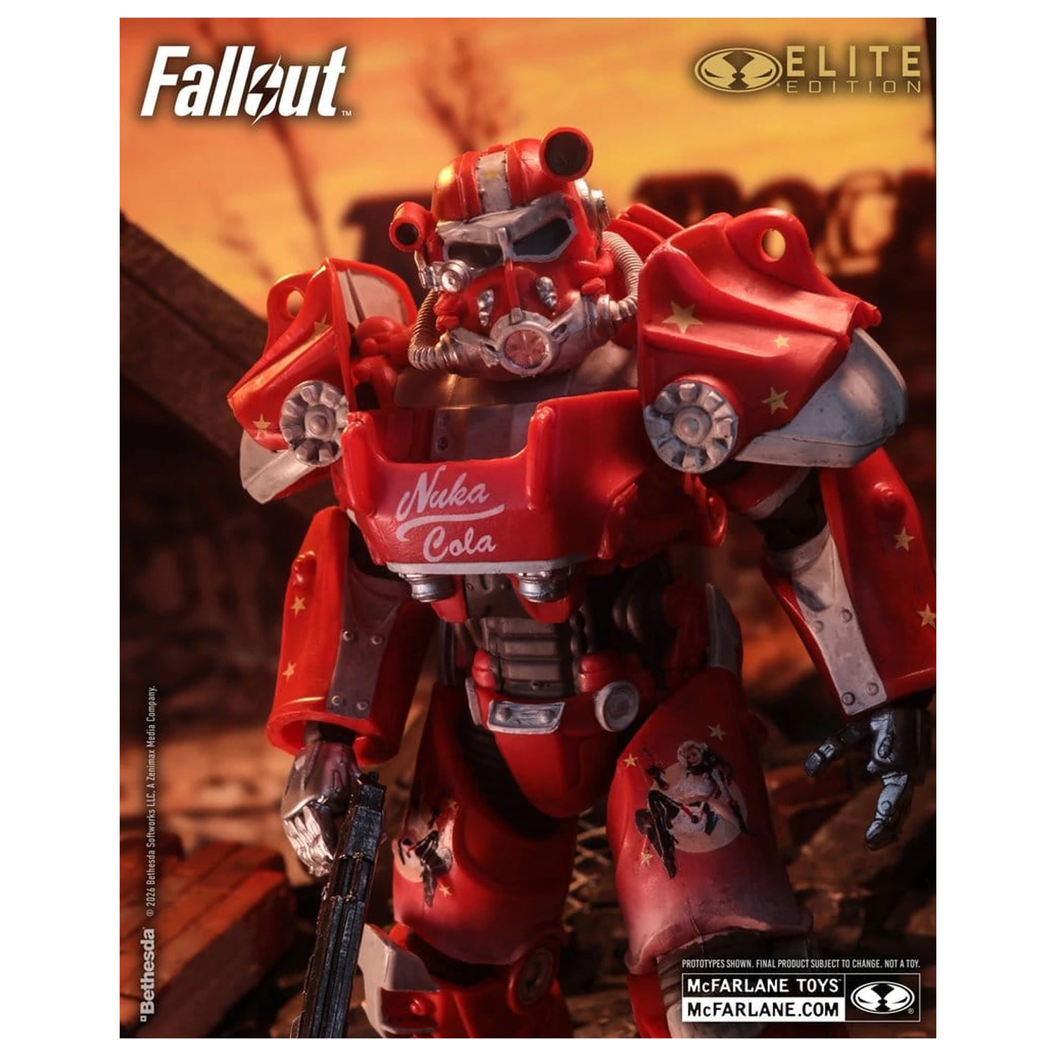 Fallout McFarlane Elite Edition Akcijska figura Fallout 76 Nuka Cola T-60 (Gold Label) 19 cm fotografija proizvoda