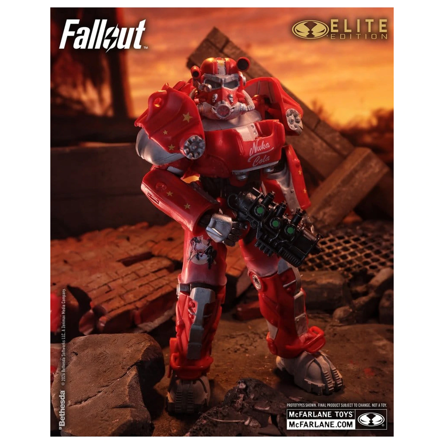 Fallout McFarlane Elite Edition Akcijska figura Fallout 76 Nuka Cola T-60 (Gold Label) 19 cm fotografija proizvoda