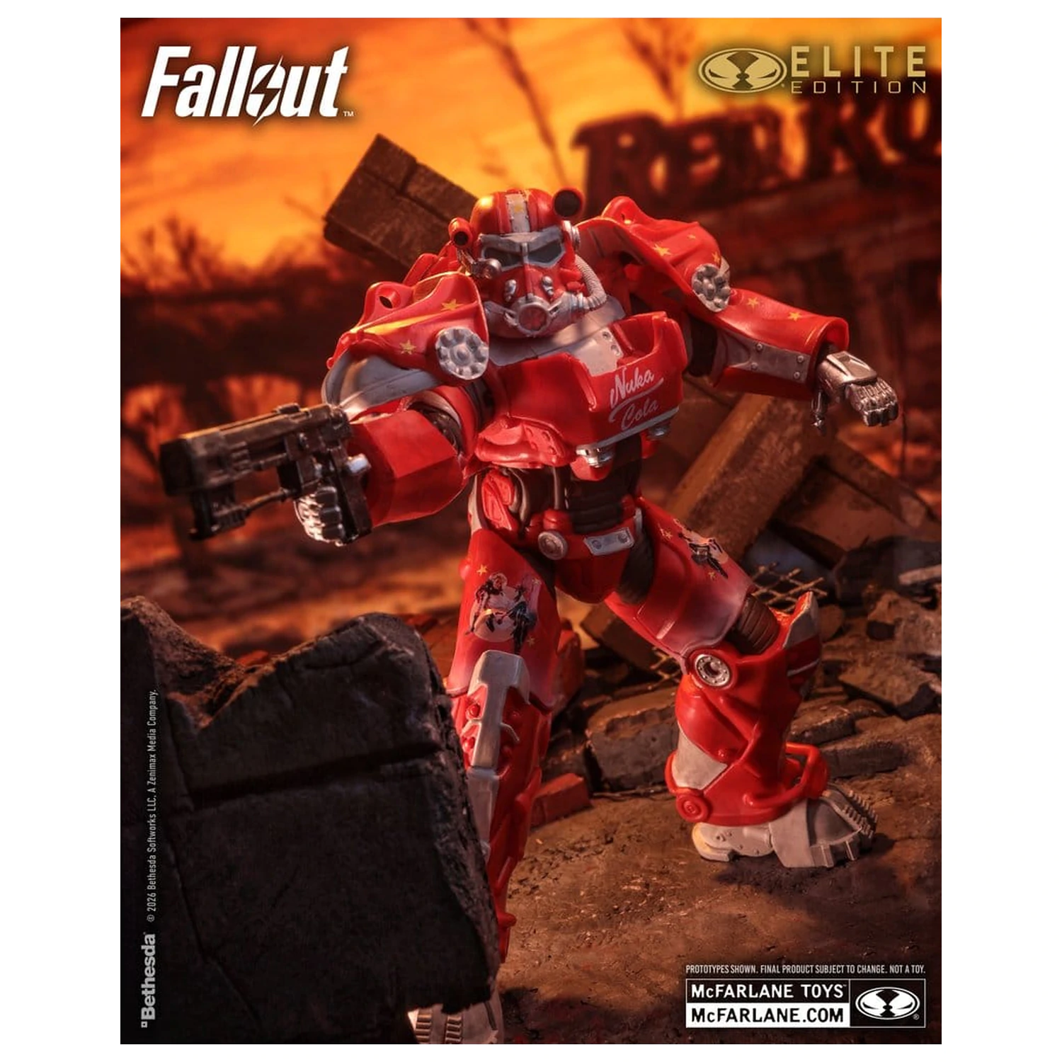 Fallout McFarlane Elite Edition Akcijska figura Fallout 76 Nuka Cola T-60 (Gold Label) 19 cm fotografija proizvoda
