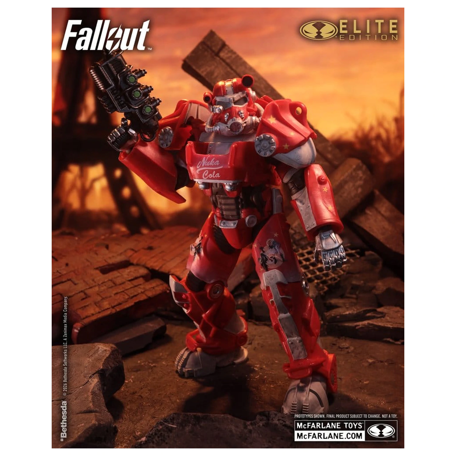 Fallout McFarlane Elite Edition Akcijska figura Fallout 76 Nuka Cola T-60 (Gold Label) 19 cm fotografija proizvoda