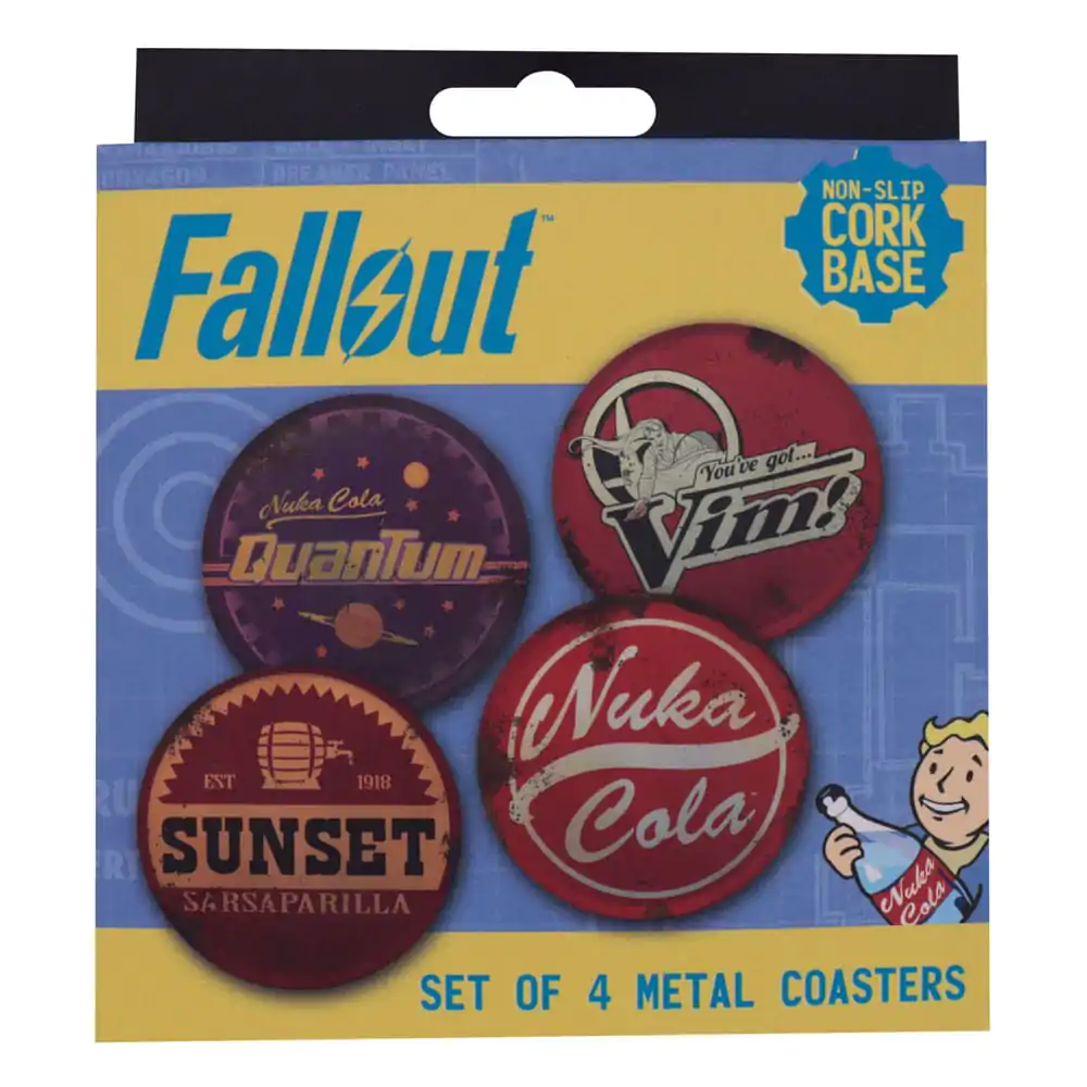 Fallout Podmetači za piće od metala, pakiranje od 4 komada fotografija proizvoda