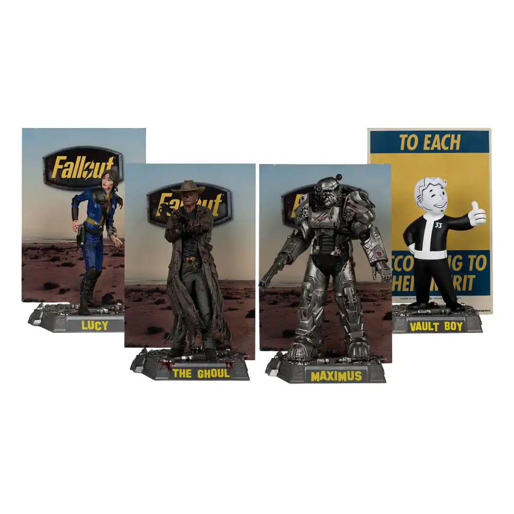 Fallout Movie Maniacs PVC Kipić Set od 4 Lucy, Maximus, The Ghoul & Vault Boy 15 cm fotografija proizvoda