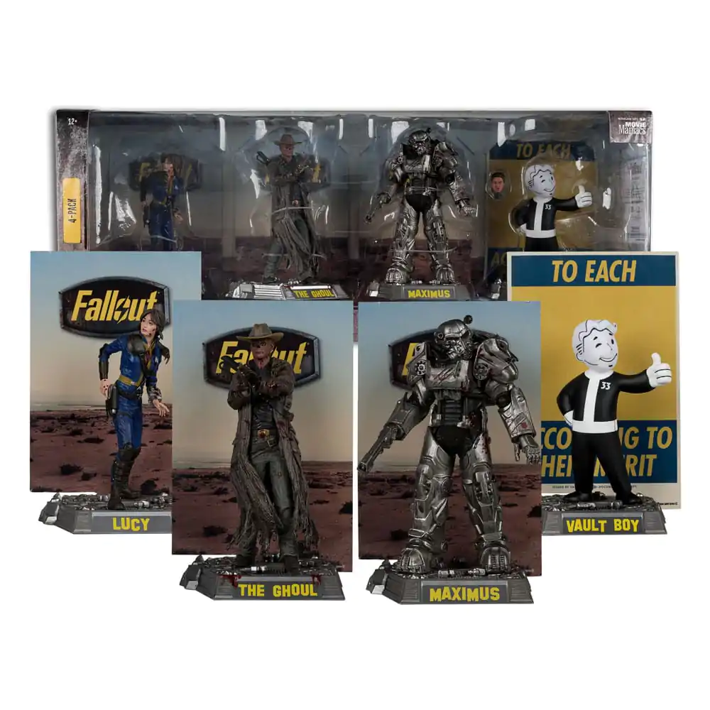 Fallout Movie Maniacs PVC Kipić Set od 4 Lucy, Maximus, The Ghoul & Vault Boy 15 cm fotografija proizvoda