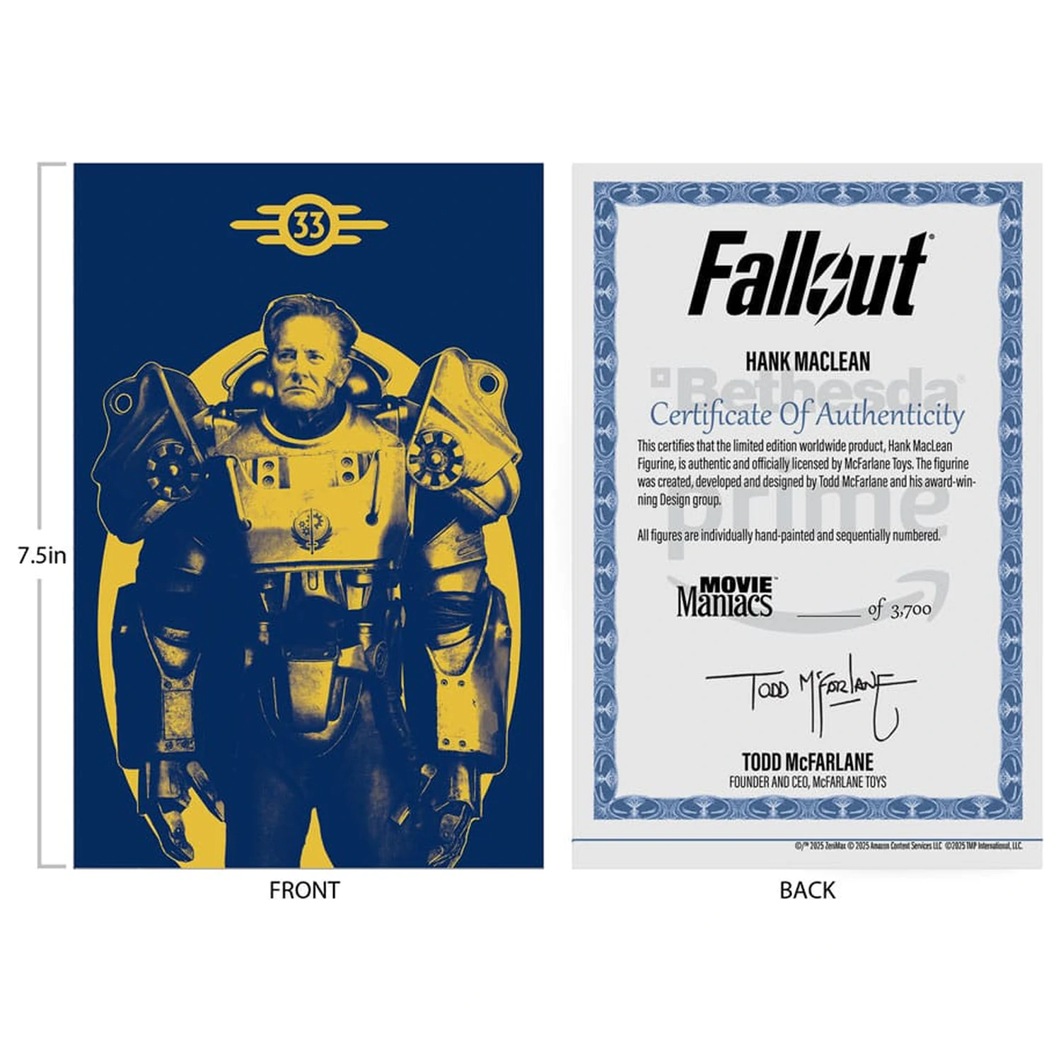 Fallout Movie Maniacs akcijska figura Hank Maclean (Season 2) (Red Platinum Edition) 17 cm fotografija proizvoda