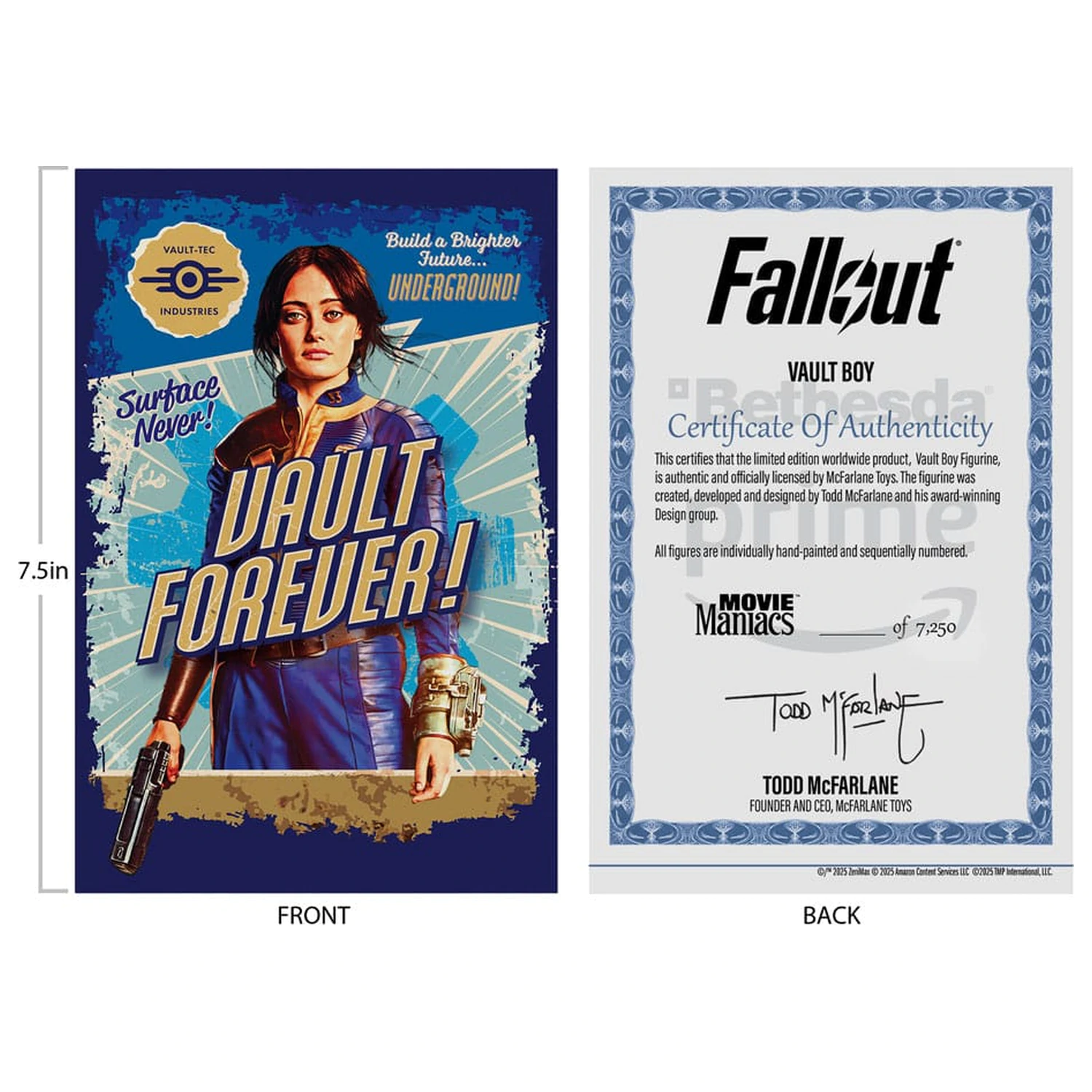 Fallout Movie Maniacs akcijska figura Vault Boy verzija 2 14 cm fotografija proizvoda