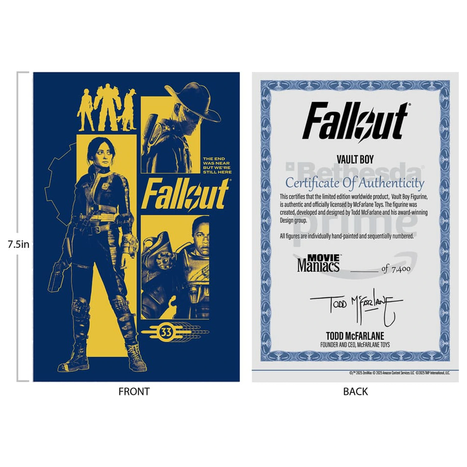 Fallout Movie Maniacs akcijska figura Vault Boy verzija 3 14 cm fotografija proizvoda