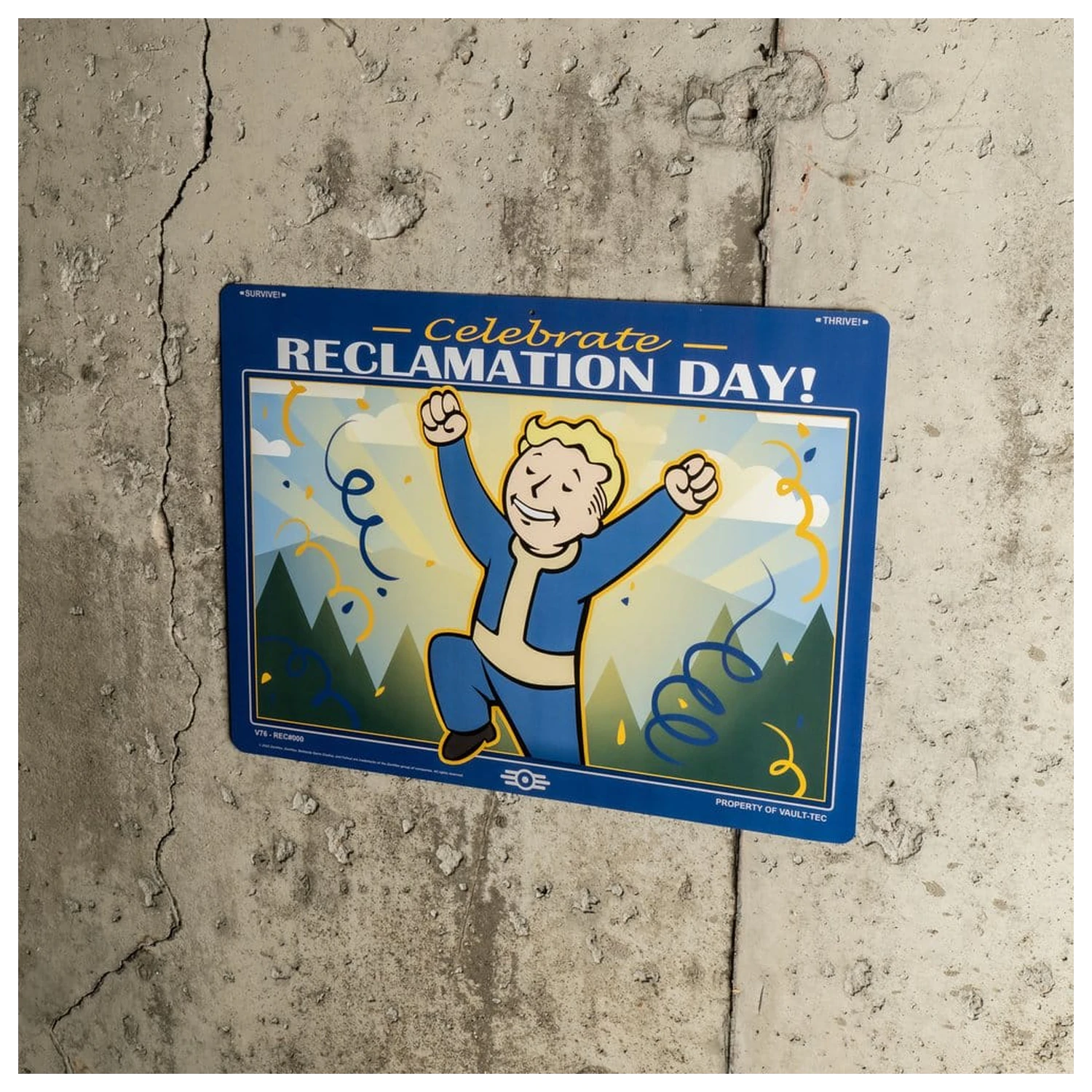 Fallout Metalni Znak Reclamation Day fotografija proizvoda