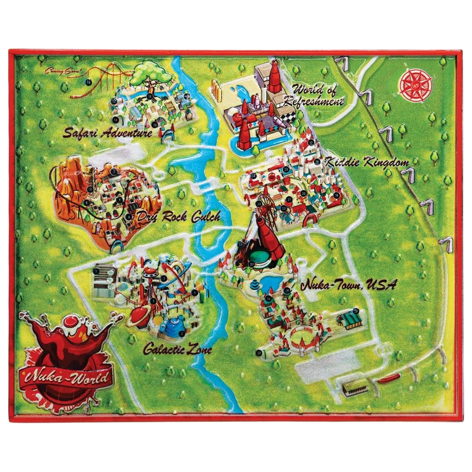 Fallout Replika Metalna karta Nuka-World Ograničeno izdanje 16 x 13 cm fotografija proizvoda