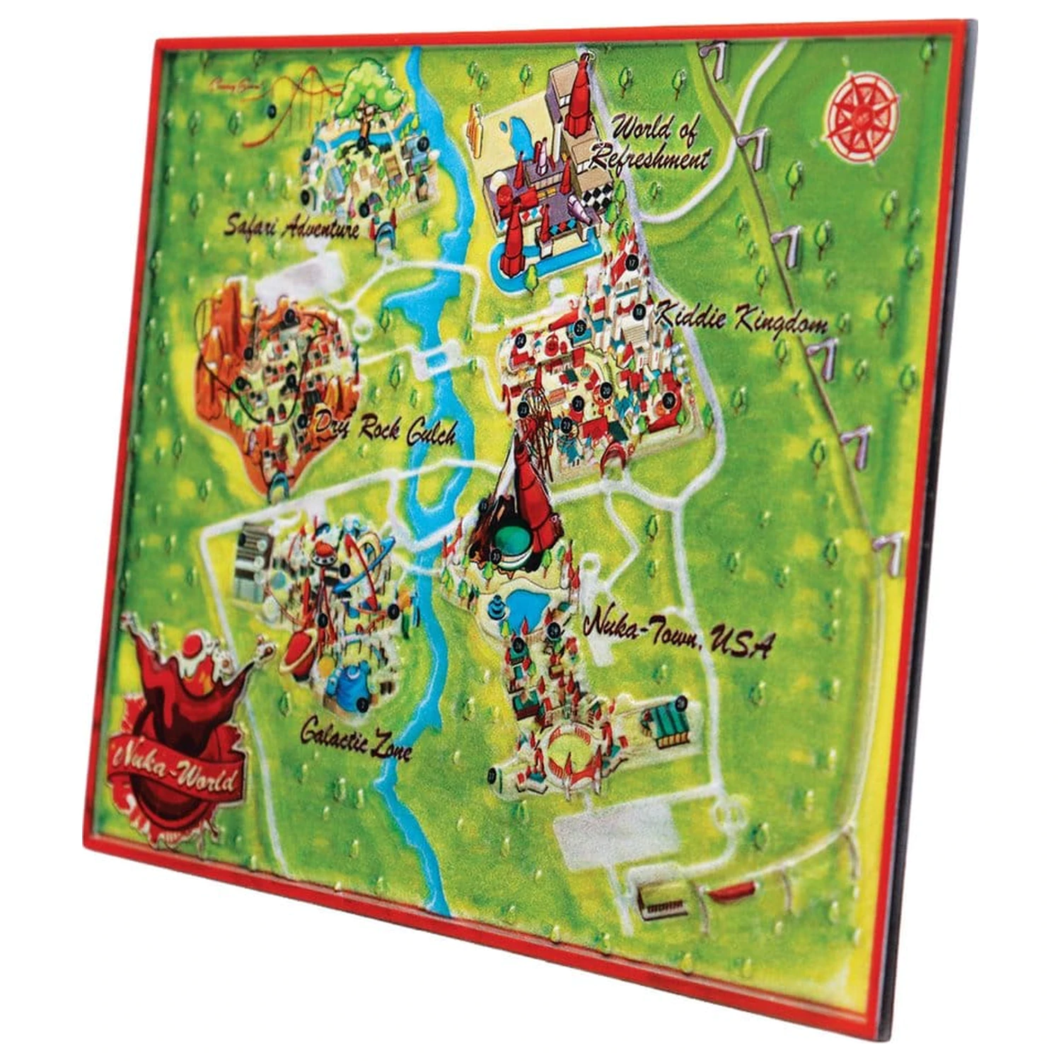 Fallout Replika Metalna karta Nuka-World Ograničeno izdanje 16 x 13 cm fotografija proizvoda
