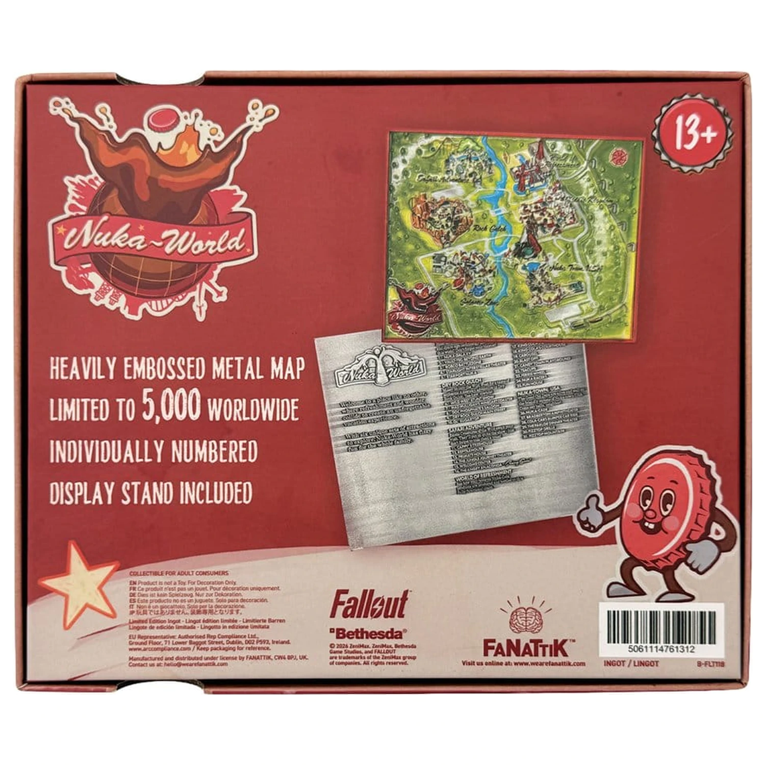 Fallout Replika Metalna karta Nuka-World Ograničeno izdanje 16 x 13 cm fotografija proizvoda