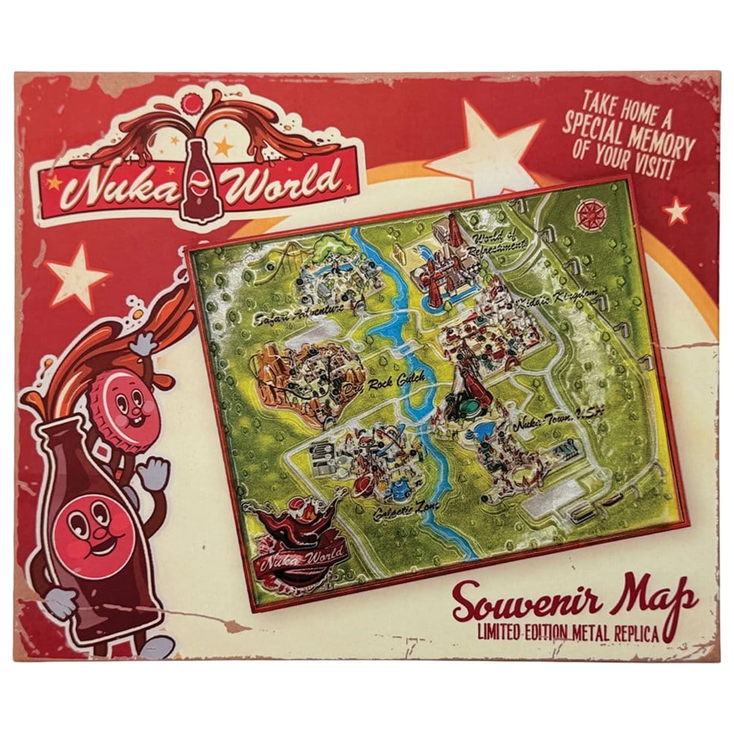 Fallout Replika Metalna karta Nuka-World Ograničeno izdanje 16 x 13 cm fotografija proizvoda