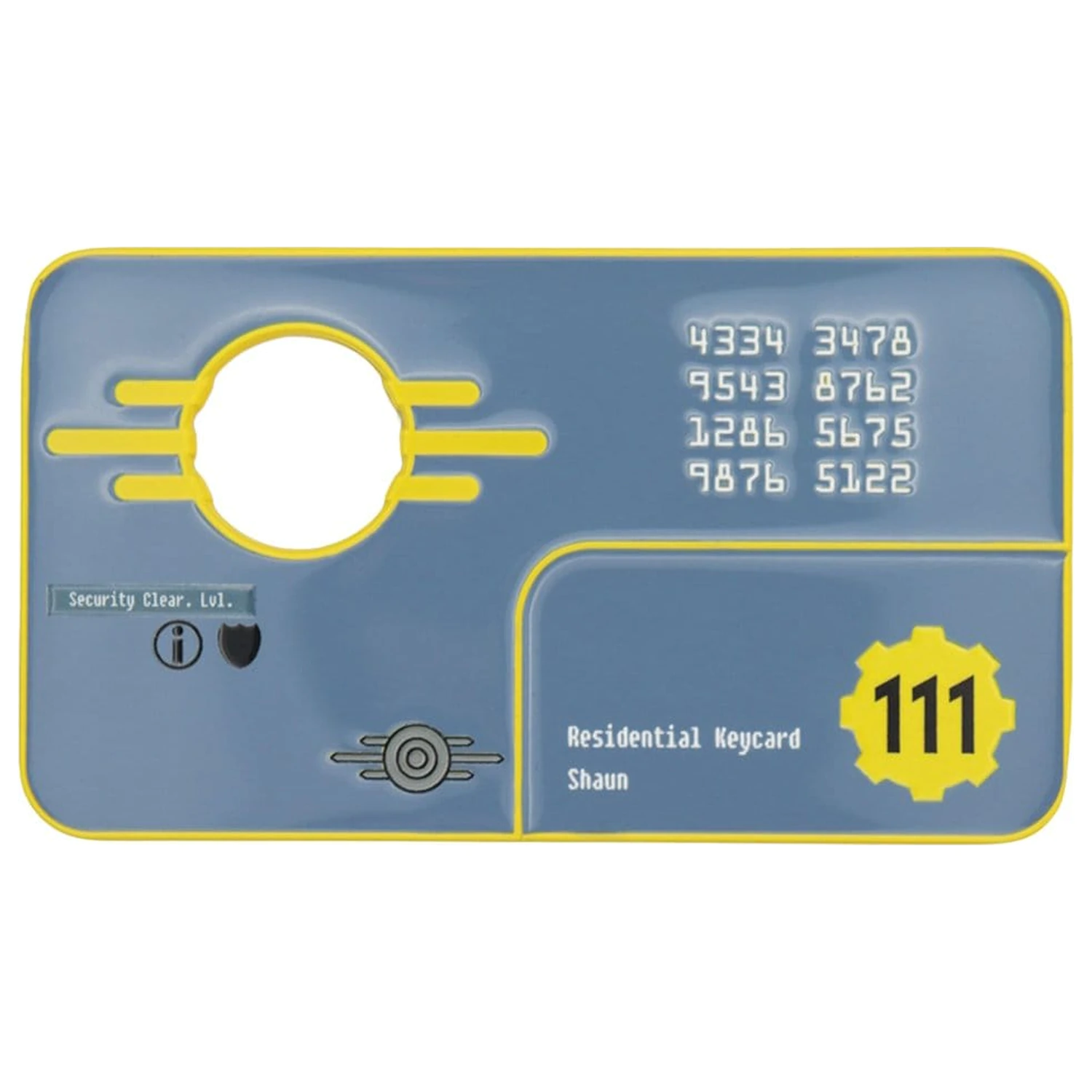 Fallout Replika sigurnosna ključ-kartica Vault 111 Limited Edition 11 cm fotografija proizvoda