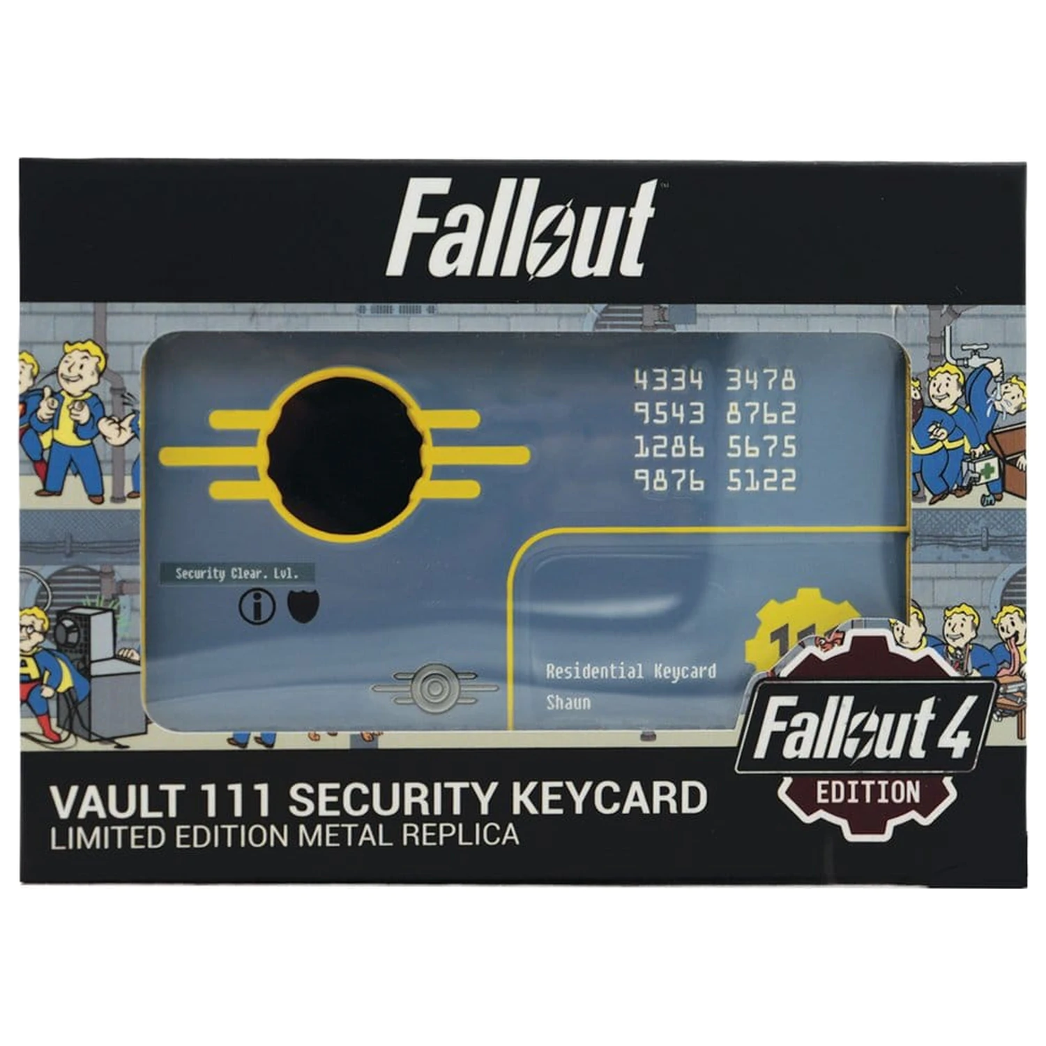 Fallout Replika sigurnosna ključ-kartica Vault 111 Limited Edition 11 cm fotografija proizvoda