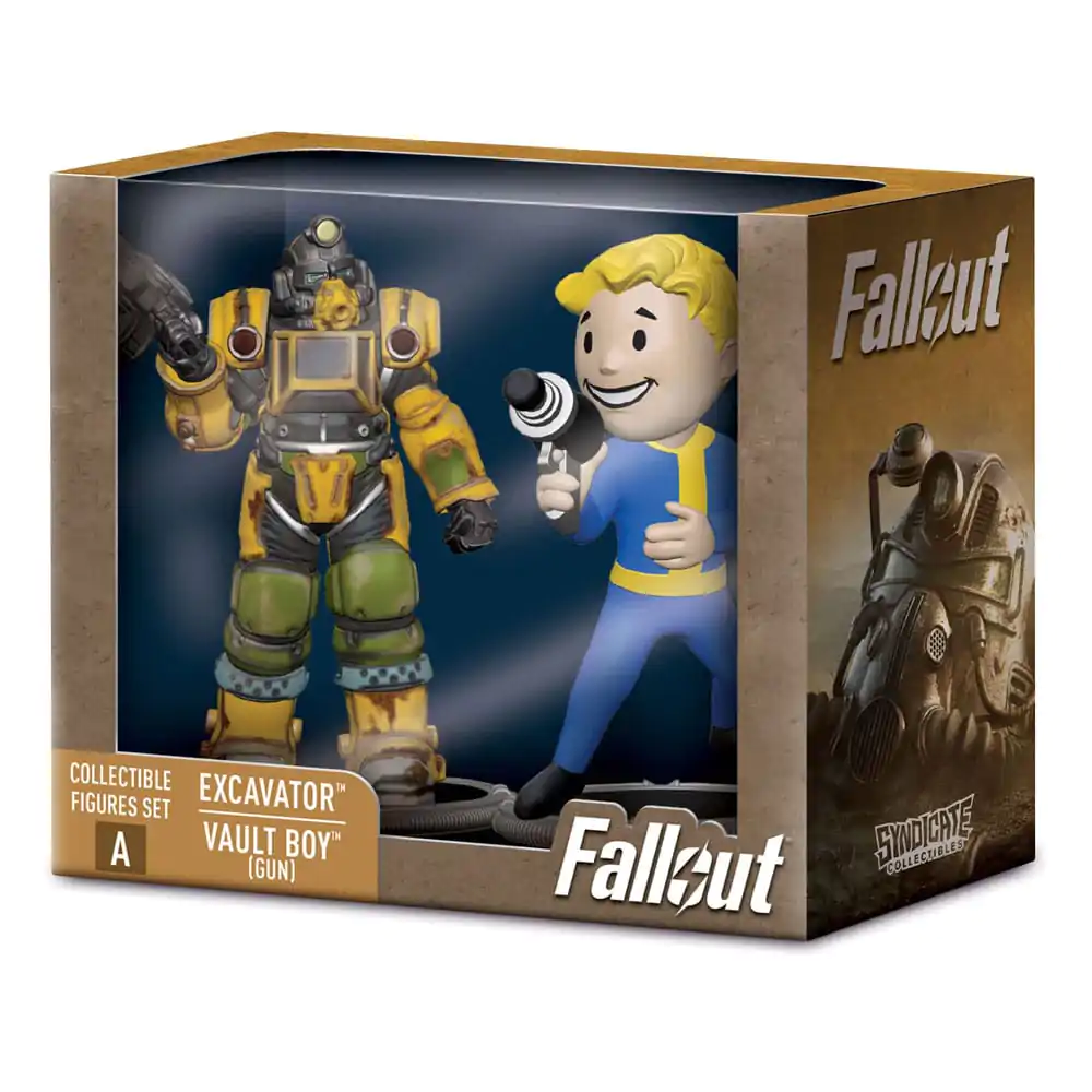 Fallout Mini Figure 2-Pack Set A Excavator & Vault Boy (Gun) 7 cm fotografija proizvoda