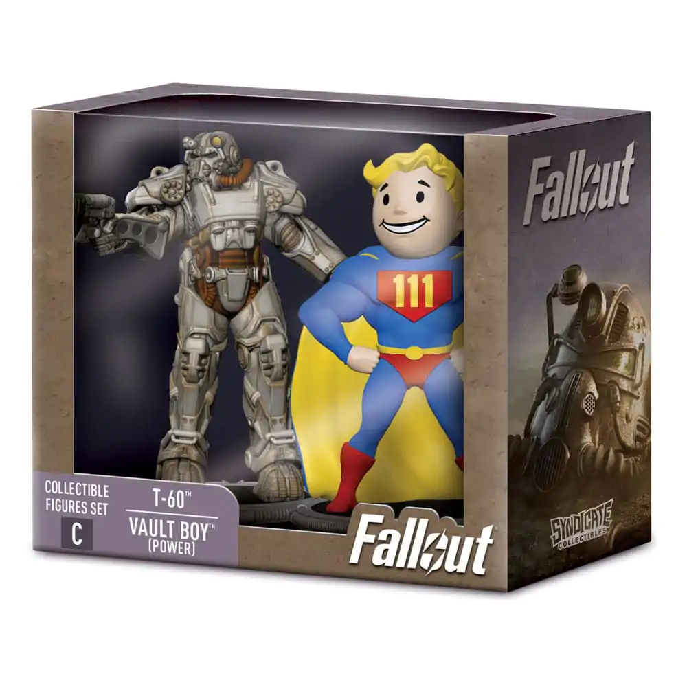 Fallout Mini Figure 2-Pack Set C T-60 & Vault Boy (Power) 7 cmFallout Set Mini Figura, 2 komada Set C T-60 & Vault Boy (Power) 7 cm fotografija proizvoda