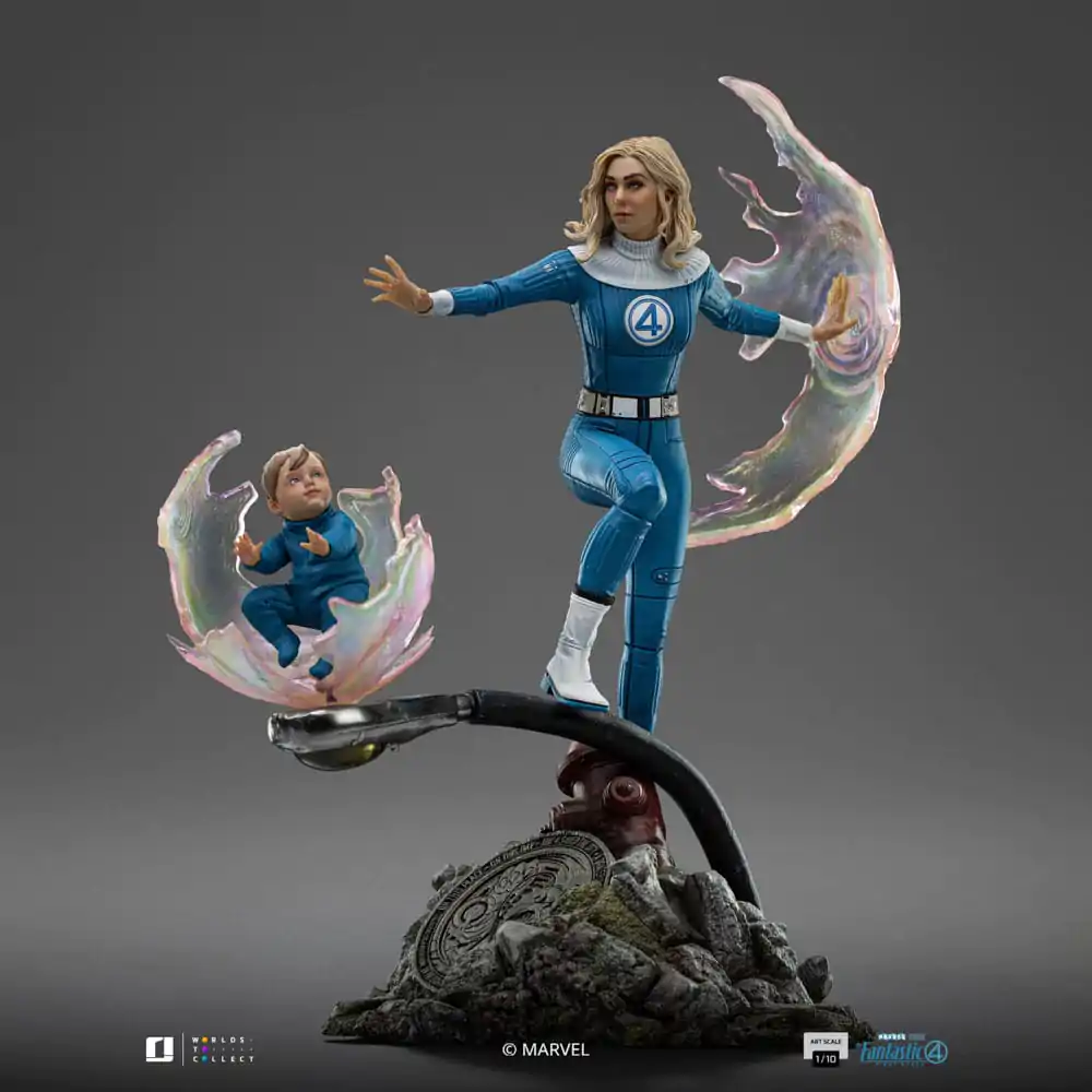 Fantastic Four Art Scale kip 1/10 Invisible Woman and Franklin 28 cm fotografija proizvoda
