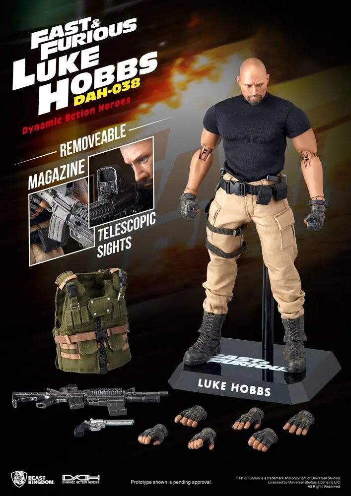 Fast & Furious Dynamic 8ction Heroes akcijska figura 1/9 Luke Hobbs 21 cm fotografija proizvoda