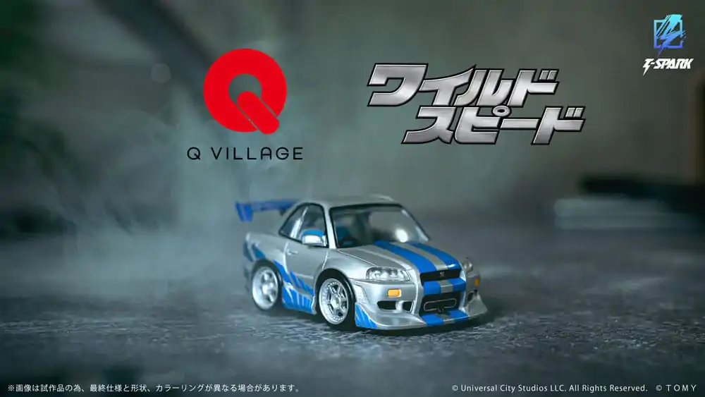 Fast & Furious Q-Village Vozilo s mini-figuricom Nissan Skyline GT-R (R34) 9 cm fotografija proizvoda