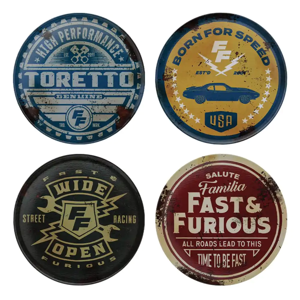 Fast & Furious set od 4 podmetača za čaše u Vintage stilu fotografija proizvoda