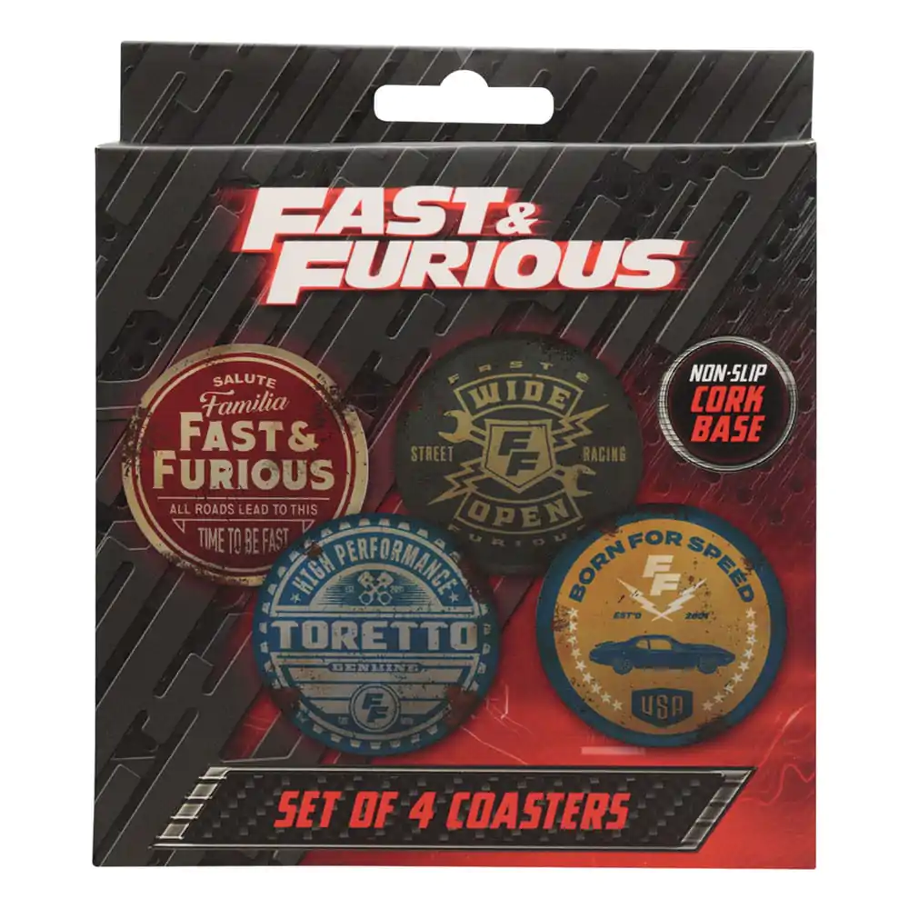 Fast & Furious set od 4 podmetača za čaše u Vintage stilu fotografija proizvoda