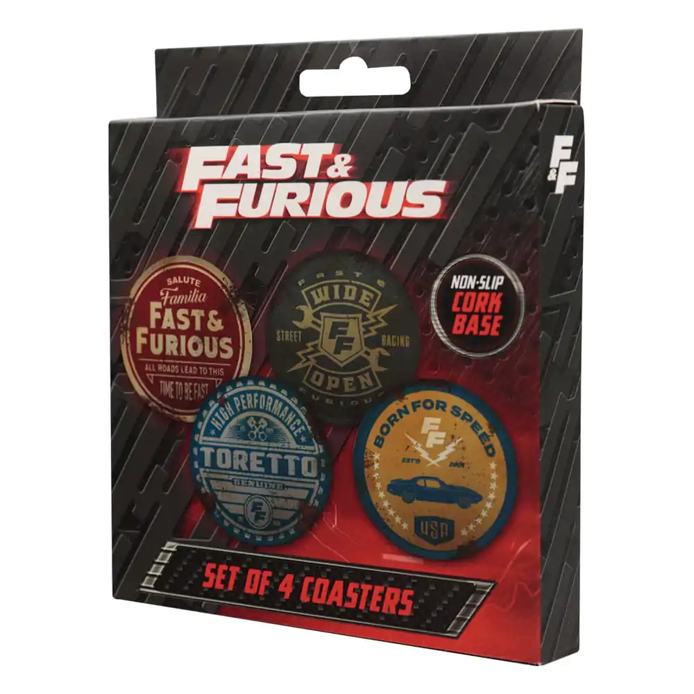 Fast & Furious set od 4 podmetača za čaše u Vintage stilu fotografija proizvoda