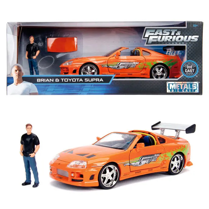 Fast and Furious Toyota Supra automobil + figura Briana set fotografija proizvoda
