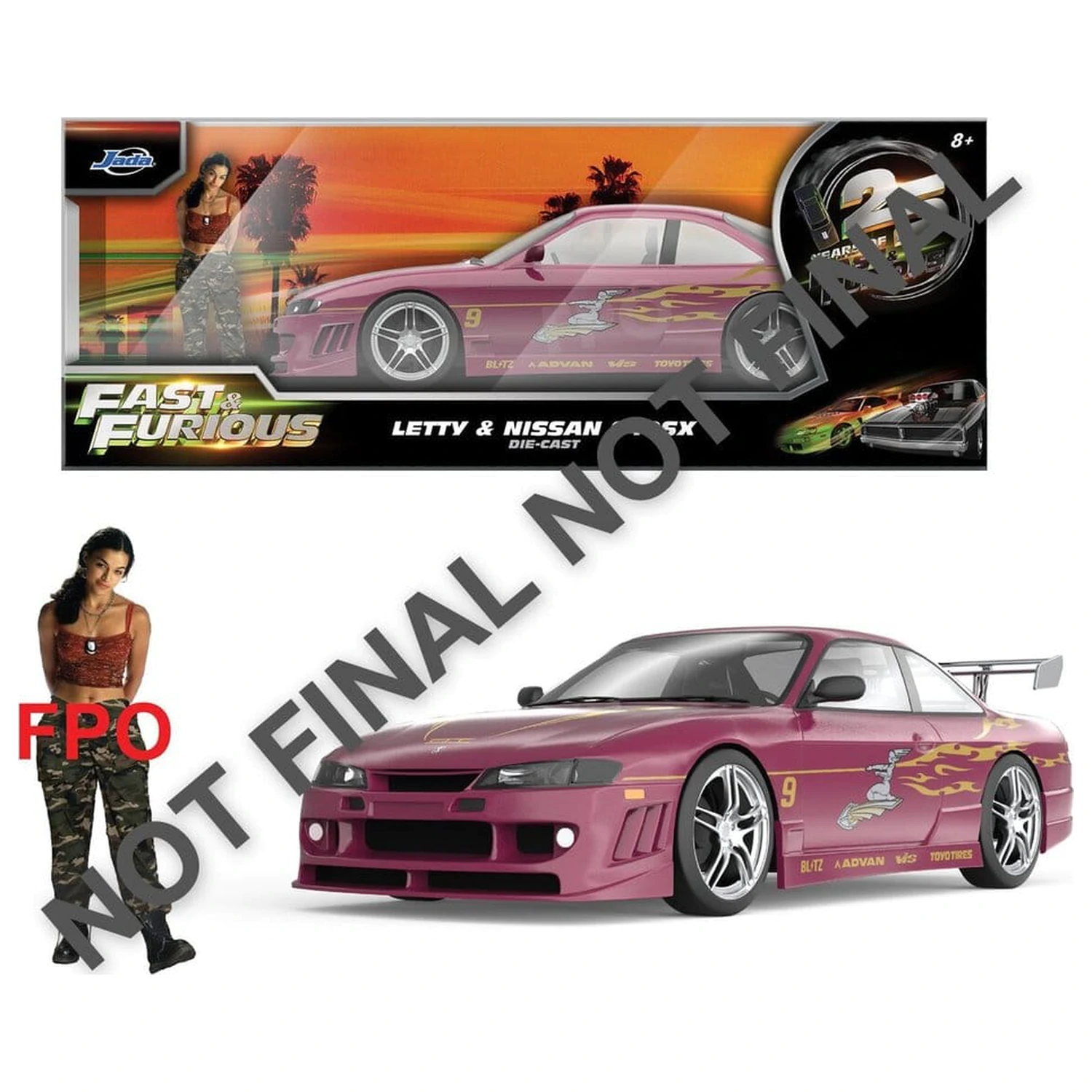 Fast & Furious Diecast Model 1/24 1997 Nissan 240SX fotografija proizvoda