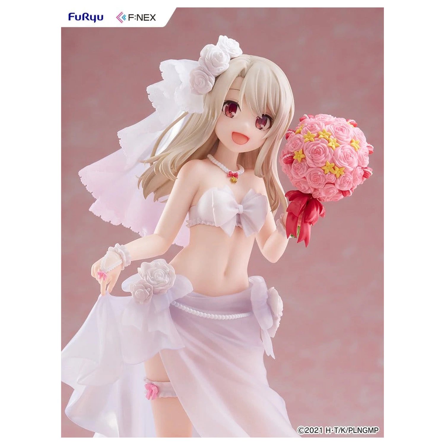 Fate/kaleid liner Prisma Illya: Licht - The Nameless Girl F:NEX PVC figura 1/7 Illyasviel von Einzbern Wedding Swimsuit Ver. 21 cm fotografija proizvoda