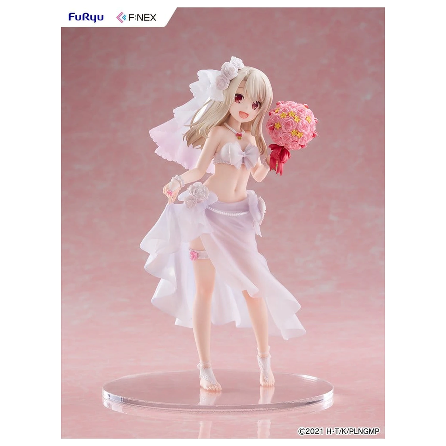 Fate/kaleid liner Prisma Illya: Licht - The Nameless Girl F:NEX PVC figura 1/7 Illyasviel von Einzbern Wedding Swimsuit Ver. 21 cm fotografija proizvoda