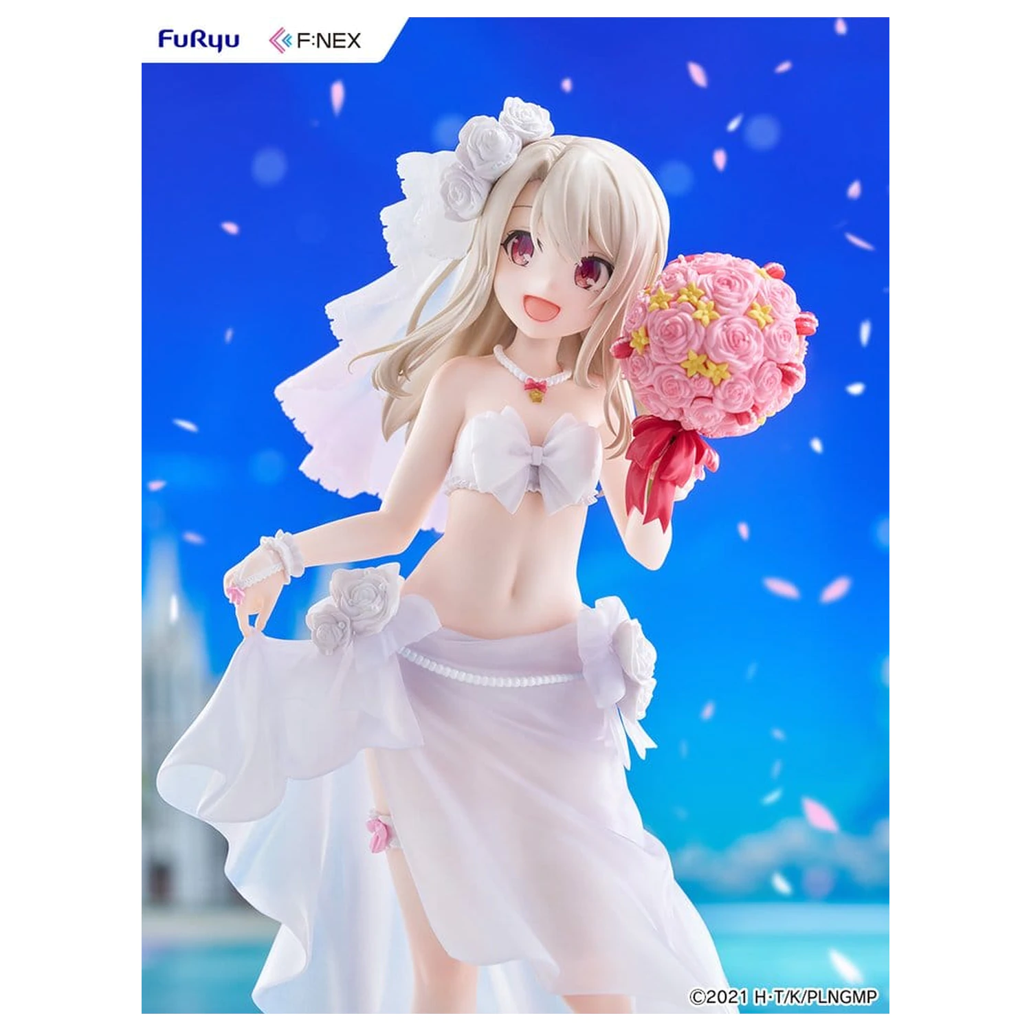 Fate/kaleid liner Prisma Illya: Licht - The Nameless Girl F:NEX PVC figura 1/7 Illyasviel von Einzbern Wedding Swimsuit Ver. 21 cm fotografija proizvoda