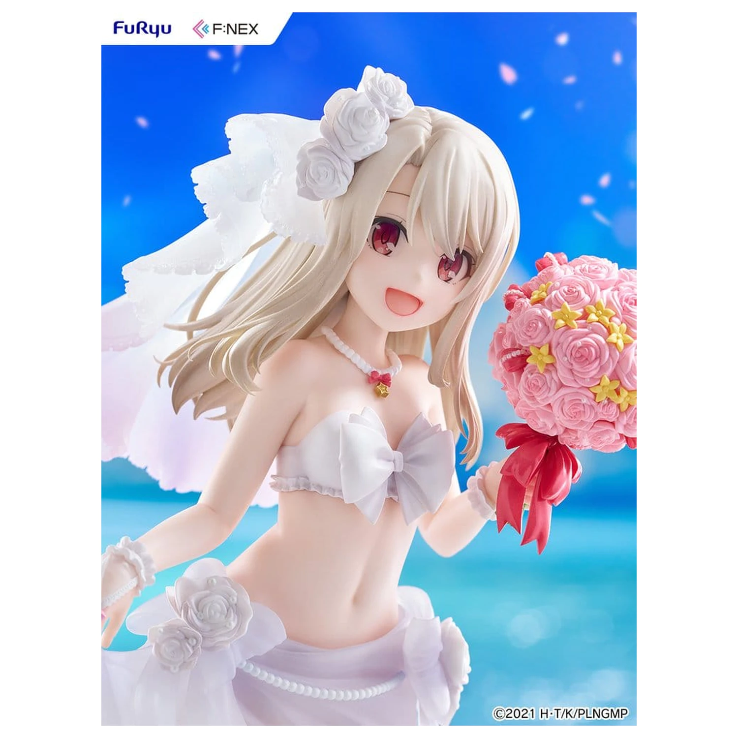 Fate/kaleid liner Prisma Illya: Licht - The Nameless Girl F:NEX PVC figura 1/7 Illyasviel von Einzbern Wedding Swimsuit Ver. 21 cm fotografija proizvoda