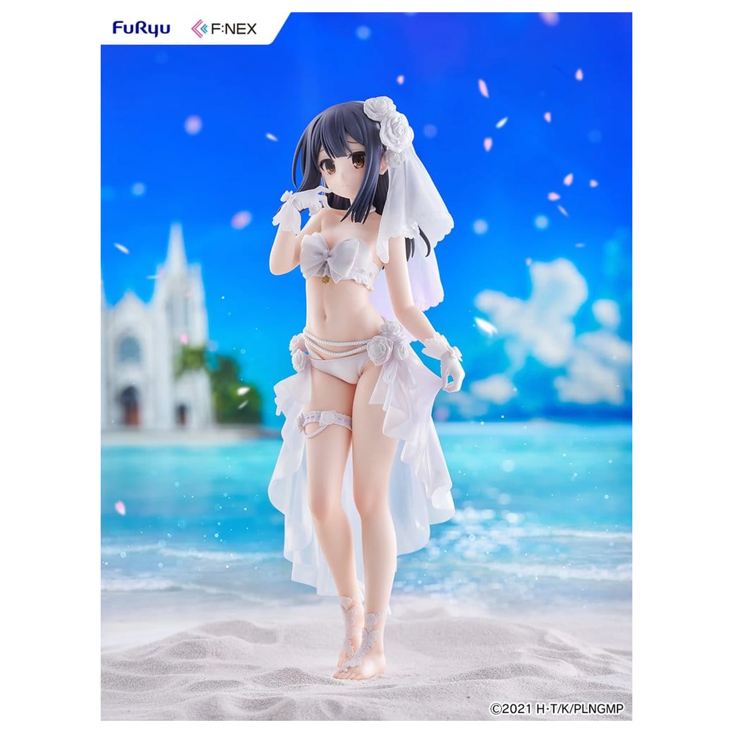Fate/kaleid liner Prisma Illya: Licht - The Nameless Girl F:NEX PVC figura 1/7 Miyu Edelfelt Wedding Swimsuit Ver. 21 cm fotografija proizvoda