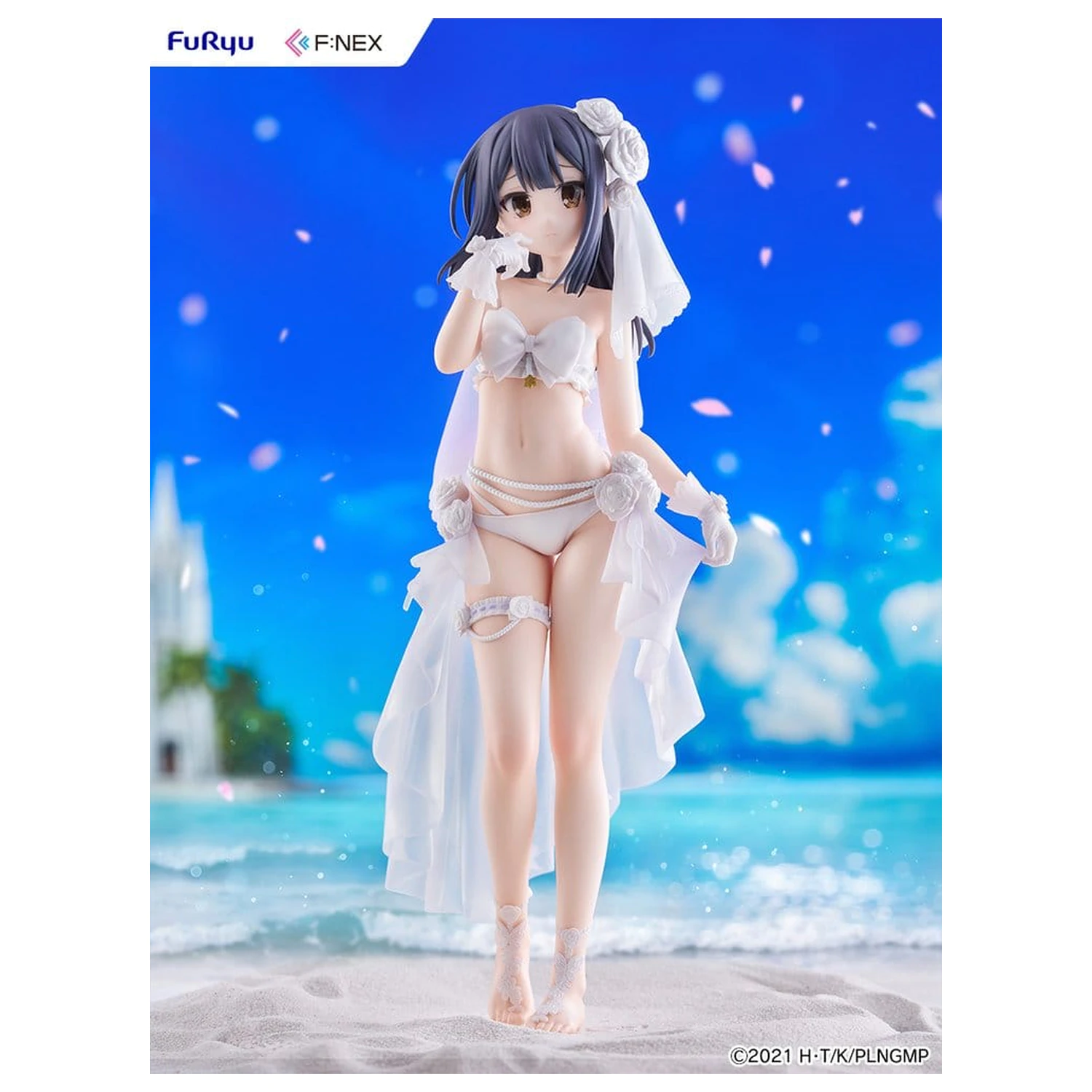Fate/kaleid liner Prisma Illya: Licht - The Nameless Girl F:NEX PVC figura 1/7 Miyu Edelfelt Wedding Swimsuit Ver. 21 cm fotografija proizvoda