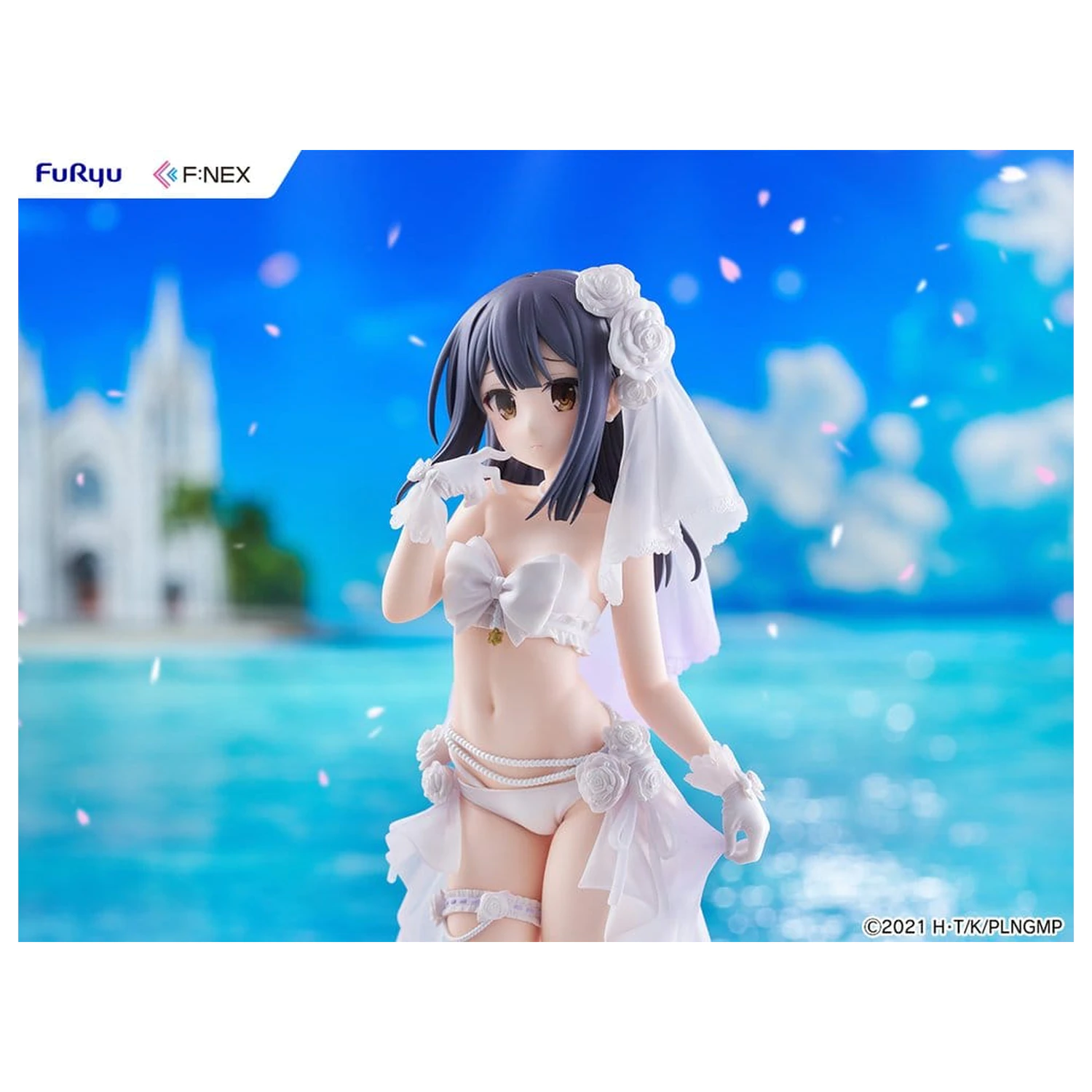 Fate/kaleid liner Prisma Illya: Licht - The Nameless Girl F:NEX PVC figura 1/7 Miyu Edelfelt Wedding Swimsuit Ver. 21 cm fotografija proizvoda