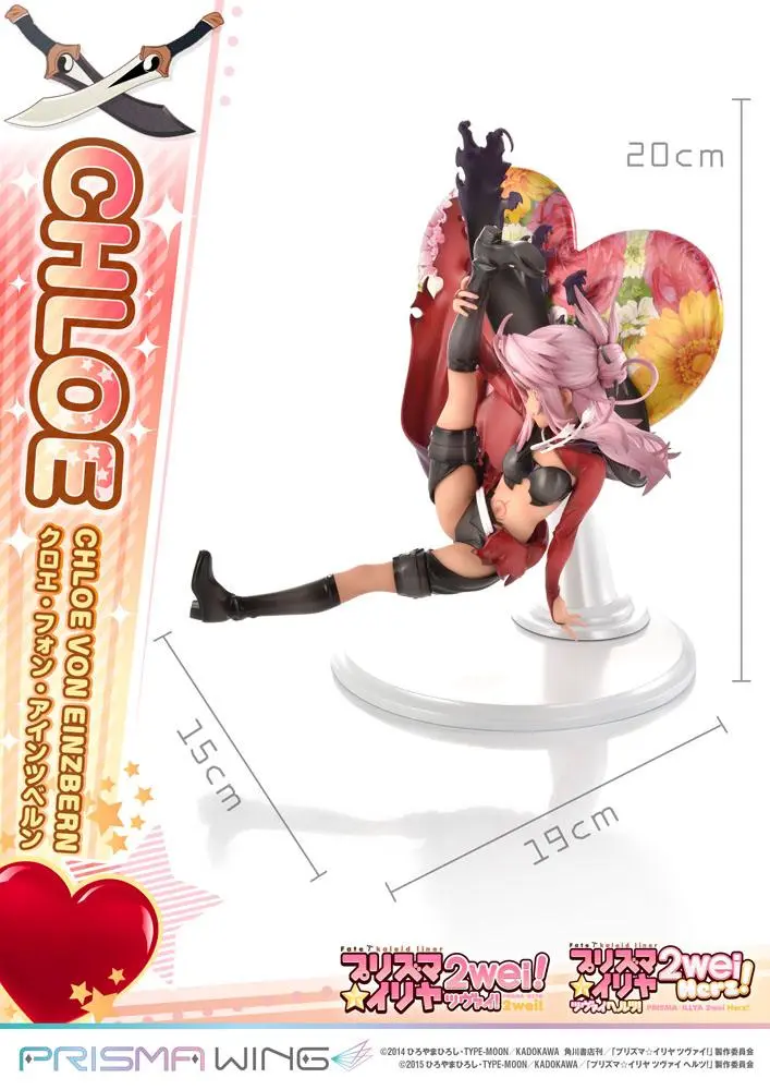 Fate/kaleid liner Prisma Illya Prisma Wing PVC Kip 1/7 Chloe von Einzbern 20 cm fotografija proizvoda