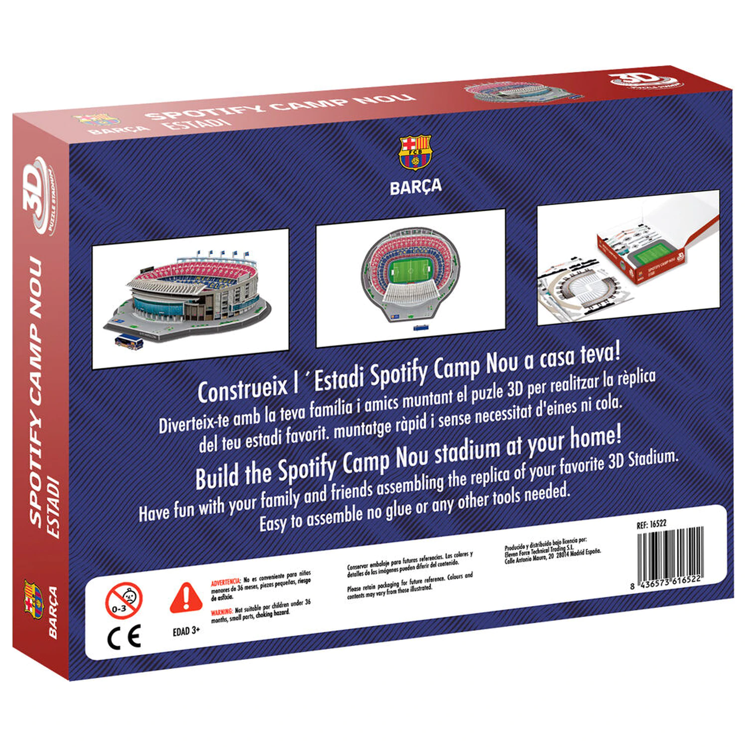 FC Barcelona Camp Nou Stadium 3D slagalica 98 komada fotografija proizvoda