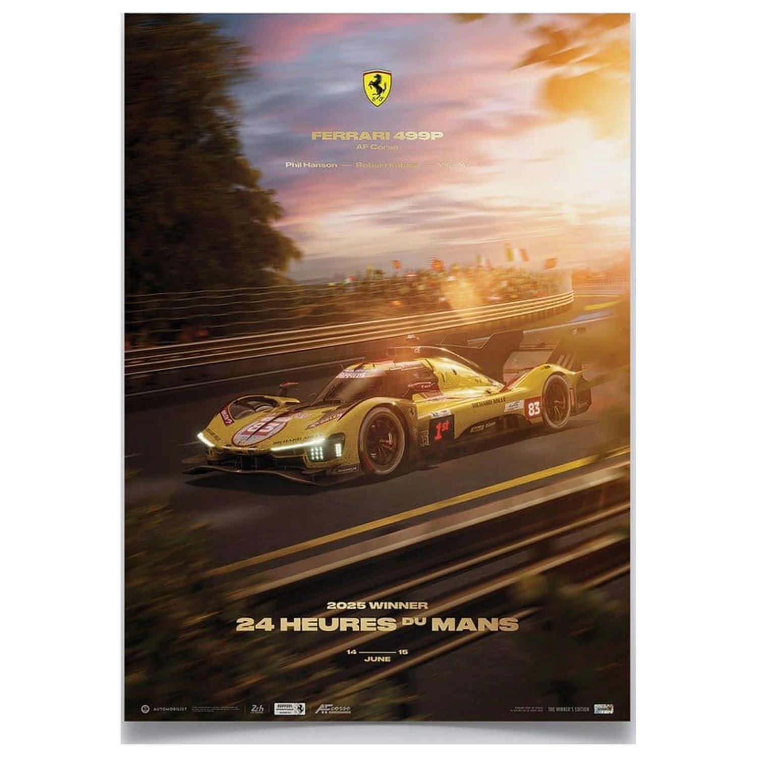 Ferrari AF Corse Puzzle 499P 24 Heures du Mans 2025 Pobjednik (1000 Komada) 48 x 68 cm fotografija proizvoda