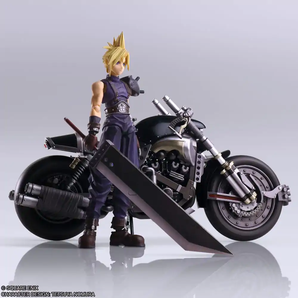 Final Fantasy VII Bring Arts akcijska figura i vozilo Cloud Strife & Hardy-Daytona 15 cm fotografija proizvoda