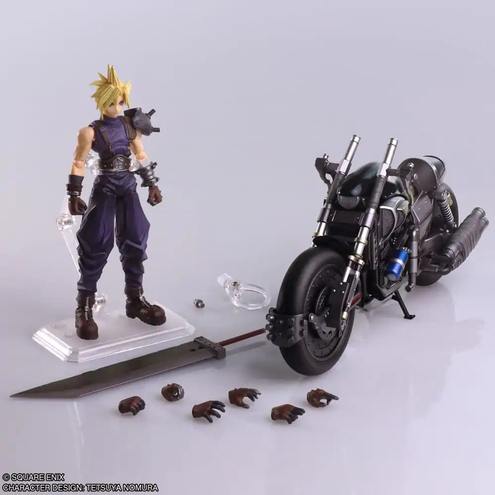 Final Fantasy VII Bring Arts akcijska figura i vozilo Cloud Strife & Hardy-Daytona 15 cm fotografija proizvoda