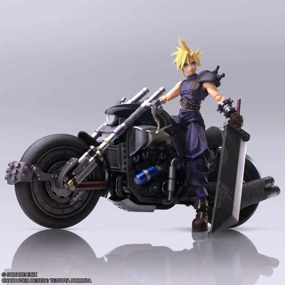 Final Fantasy VII Bring Arts akcijska figura i vozilo Cloud Strife & Hardy-Daytona 15 cm fotografija proizvoda